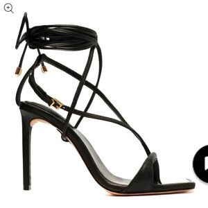 Schutz Vikki black leather sandals